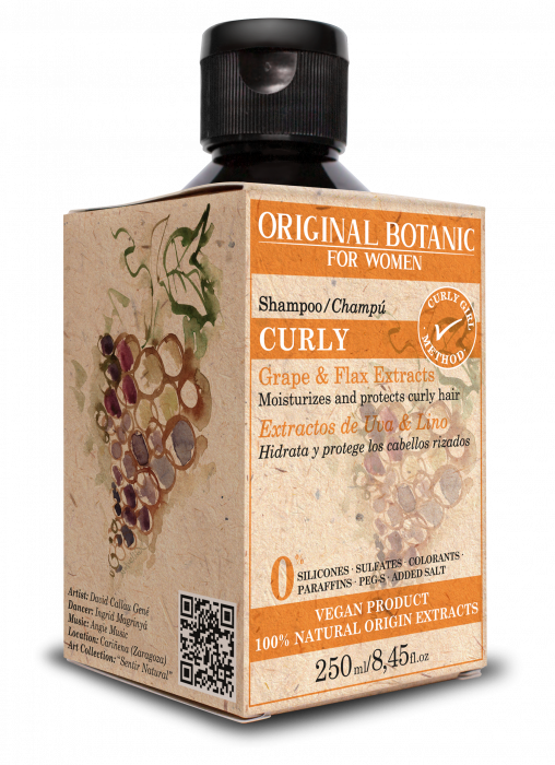 Șampon pentru păr creț și ondulat vegan 100% natural 250 ml [5]