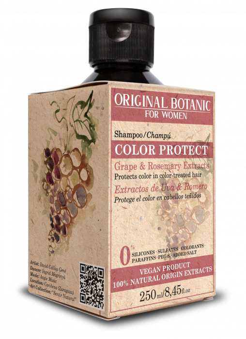 Șampon pentru păr vopsit vegan 100% natural Color Protect 250 ml [4]