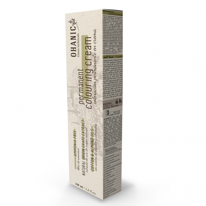 Vopsea permanentă fără amoniac 100 ml blond arămiu intens deschis 8.44 [3]