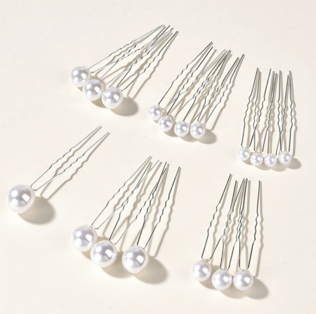 Accesorii par mirese - ACE COC ARGINTII PERLA UNY 18/SET