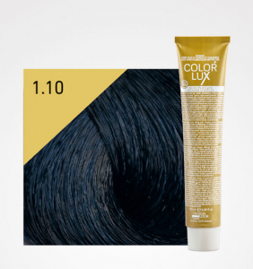 Vopsele de par cu amoniac - Vopsea de par brunet negru albastrui 1.10 Color Lux 100 ml