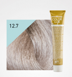 Vopsele de par cu amoniac - Vopsea de par blond irizat extra platinat super deschis 12.7 Color Lux 100 ml