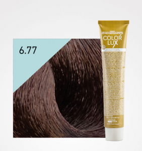 Vopsele de par cu amoniac - Vopsea de par ciocolata amara 6.77 Color Lux 100 ml