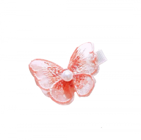 CLAMA PAR PENTRU FETE FLUTURE BRODAT 4/SET PIERSICA LILA [1]