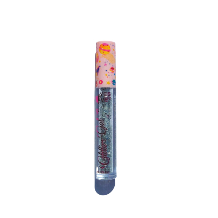 Față - Glitter gel pentru ochi, corp și păr 4ml argintiu 11