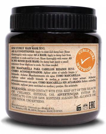 Masca 3 in 1 pentru păr creț și ondulat vegană 100% naturală 250 ml [1]