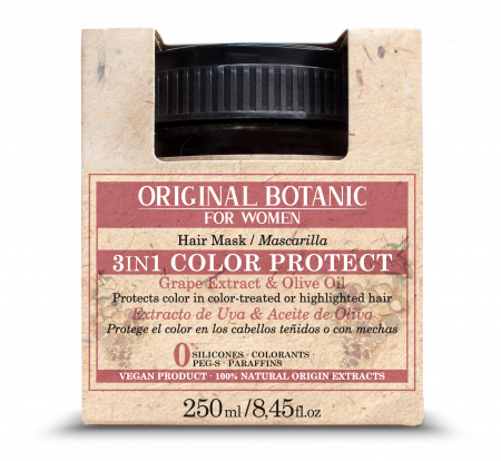 Mască 3 în 1 pentru păr vopsit vegană 100% naturală Color Protect 250 ml [2]