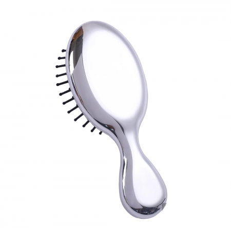ACCESORII PAR - PERIE DE PAR PENTRU CALATORII EFECT OGLINDA ARGINTIE