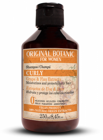 Șampon pentru păr creț și ondulat vegan 100% natural 250 ml