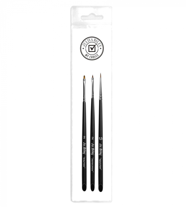 Set pensule unghii, Ju.Bilej, no 03, Fine Lines [2]