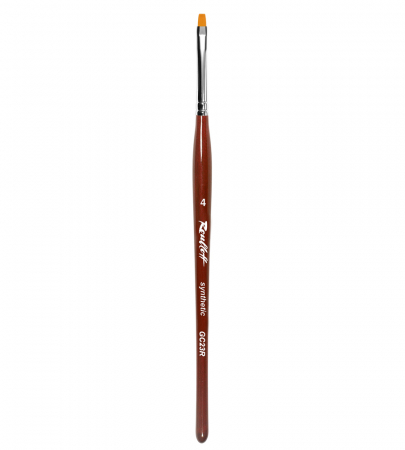 Pensule unghii - Pensula unghii, GC23R/3, plata, par sintetic