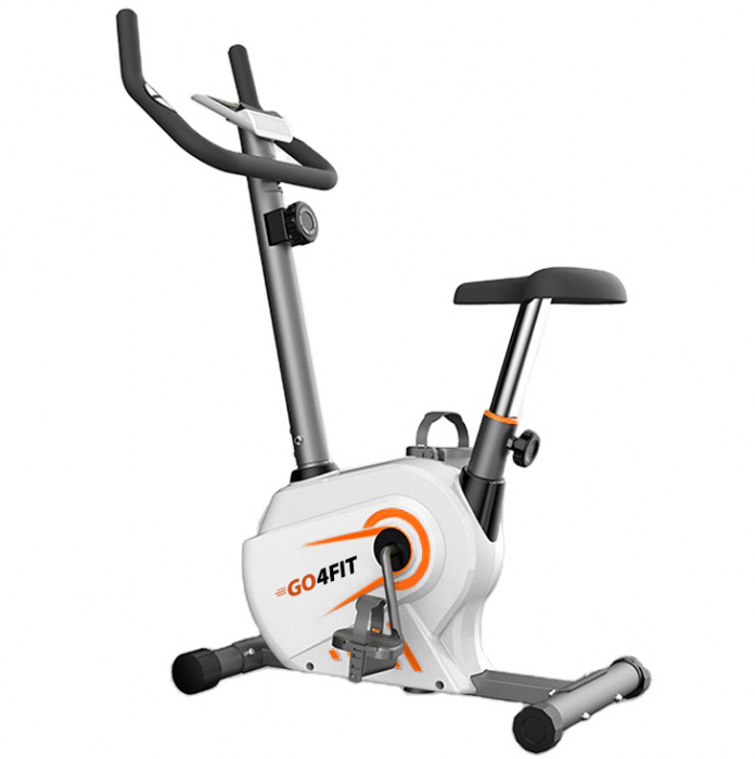 Bicicleta fitness magnetica, GO4FIT, model GF100, greutate maxima utilizator 130 kg, functii: timp, viteza, distanta, calorii, puls, volanta 2.5 kg, 8 niveluri de rezistenta [1]