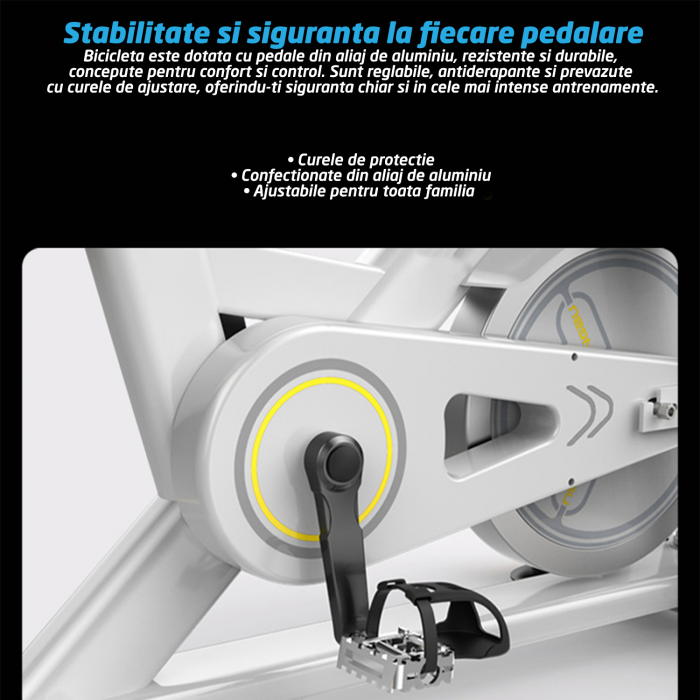 Bicicleta Spinning Magnetica Fitness GO4FIT®, Model GF200, Volanta 10kg, Greutate Maxima 150kg, Rezistenta Magnetica Ajustabila, Monitorizare Activitate: Distanta, Viteza, Calorii, Timp, Puls [11]