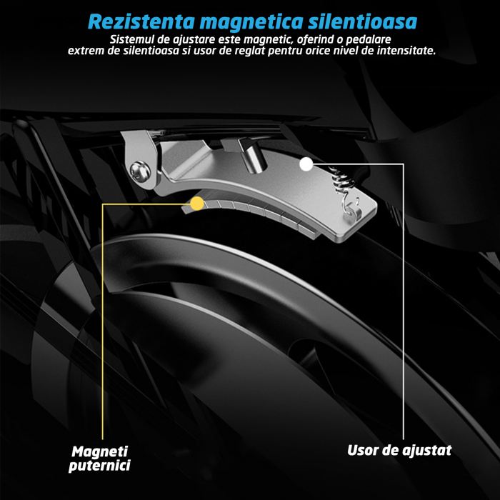 Bicicleta Spinning Magnetica Fitness GO4FIT®, Model GF200, Volanta 10kg, Greutate Maxima 150kg, Rezistenta Magnetica Ajustabila, Monitorizare Activitate: Distanta, Viteza, Calorii, Timp, Puls [13]