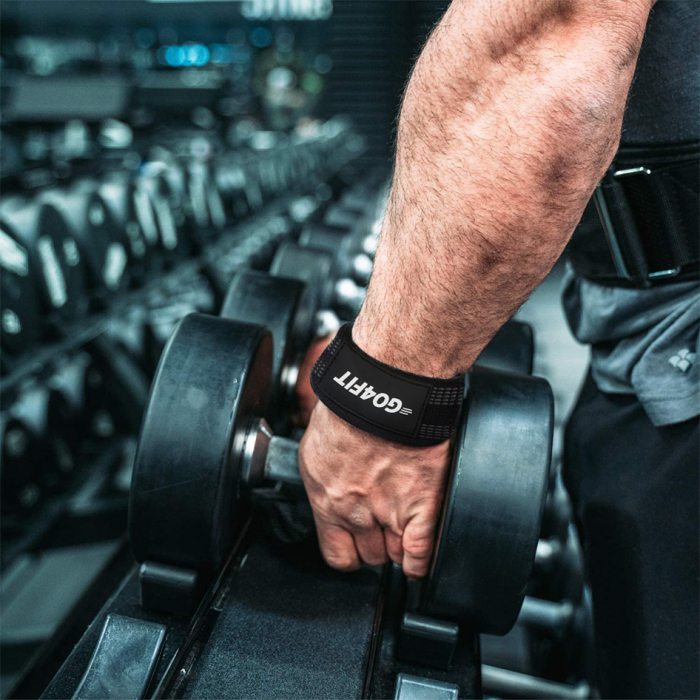 Chingi pentru ridicare de greutati GO4FIT, lifting straps, curele pentru antrenamente cu greutati [10]