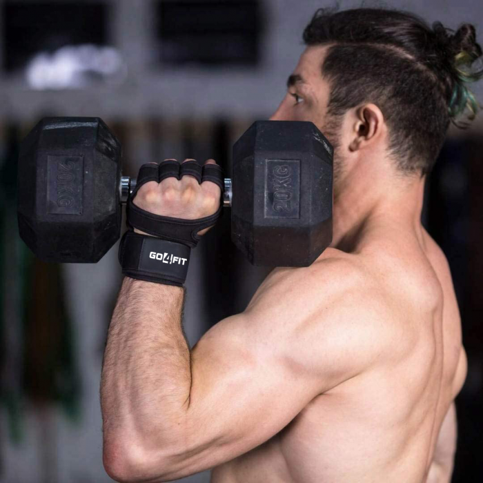 Manusi pentru fitness si sala, GO4FIT, din material respirabil [6]