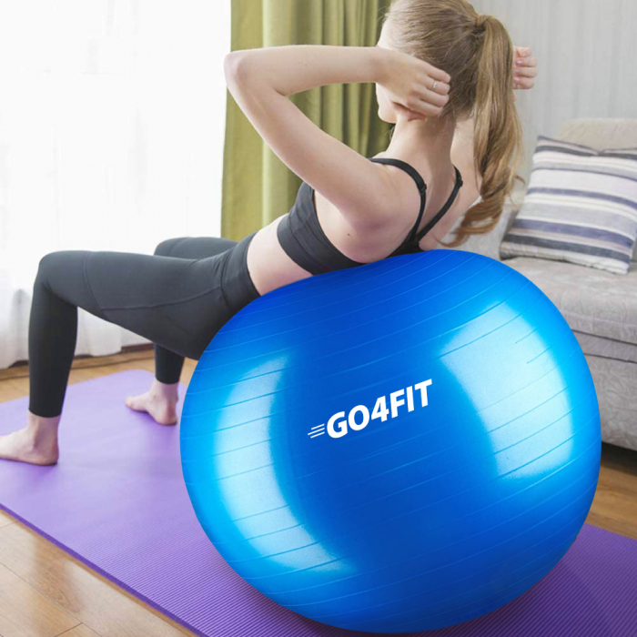 Minge fitness, GO4FIT, 65 cm, pentru exercitii gimnastica, yoga, aerobic, pilates, recuperare, pompa inclusa [5]