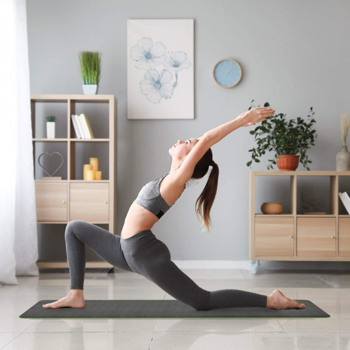 Saltea pentru antrenament, GO4FIT, pentru yoga, fitness, aerobic, pilates, exercitii la sol, dimensiune 1830x620x6mm [3]