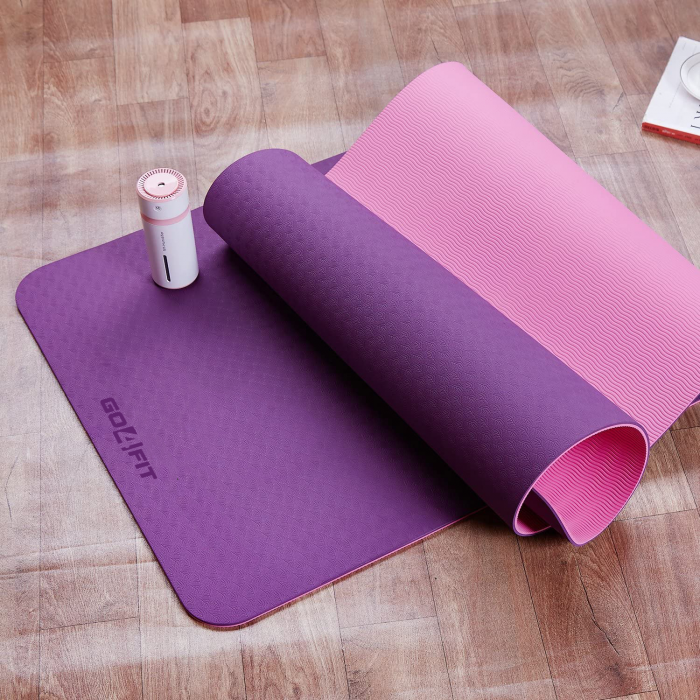 Saltea pentru antrenament, GO4FIT, pentru yoga, fitness, aerobic, pilates, exercitii la sol, dimensiune 1830x620x6mm [10]