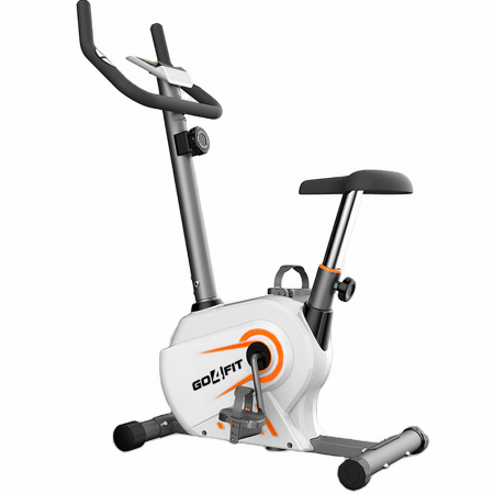 Aparate Fitness - Bicicleta Magnetica Fitness GO4FIT®, Model GF100, Volanta 3 kg, 8 Niveluri Intensitate, Greutate Maxima 130 kg, Rezistenta Magnetica Ajustabila, Monitorizare: Distanta, Viteza, Calorii, Timp