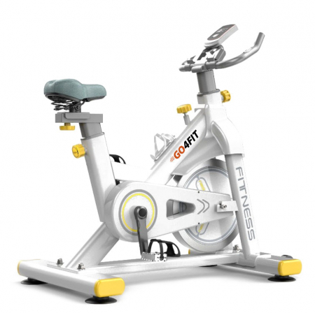 RESIGILAT - Bicicleta spinning pentru fitness, GO4FIT, model GF200, volanta 10kg, greutate maxima utilizator 150 kg, functii: timp, viteza, distanta, calorii, puls [0]