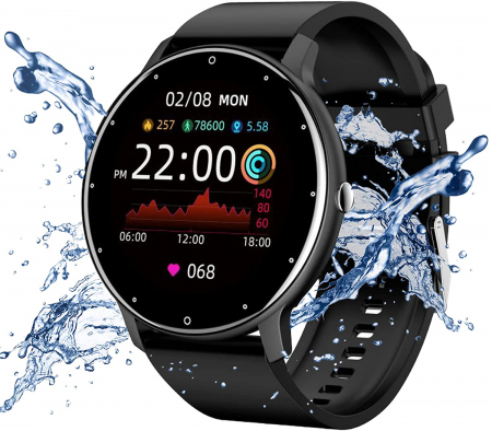RESIGILAT - Ceas smartwatch si bratara fitness, GO4FIT® , model GF03, Notificari Apeluri/Sms/Social Media, monitorizare activitati fizice, somn, ritm cardiac, pedometru, player muzica, rezistent la ap [2]