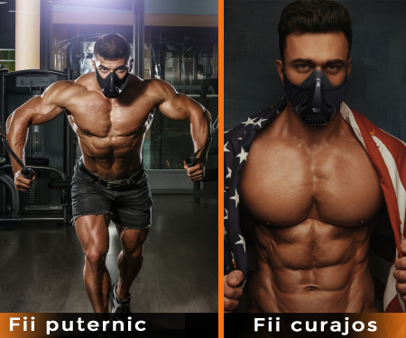 Masca antrenament , GO4FIT , Training Mask , Marime Universala pentru fitness, alergare, cardio, rezistenta [4]