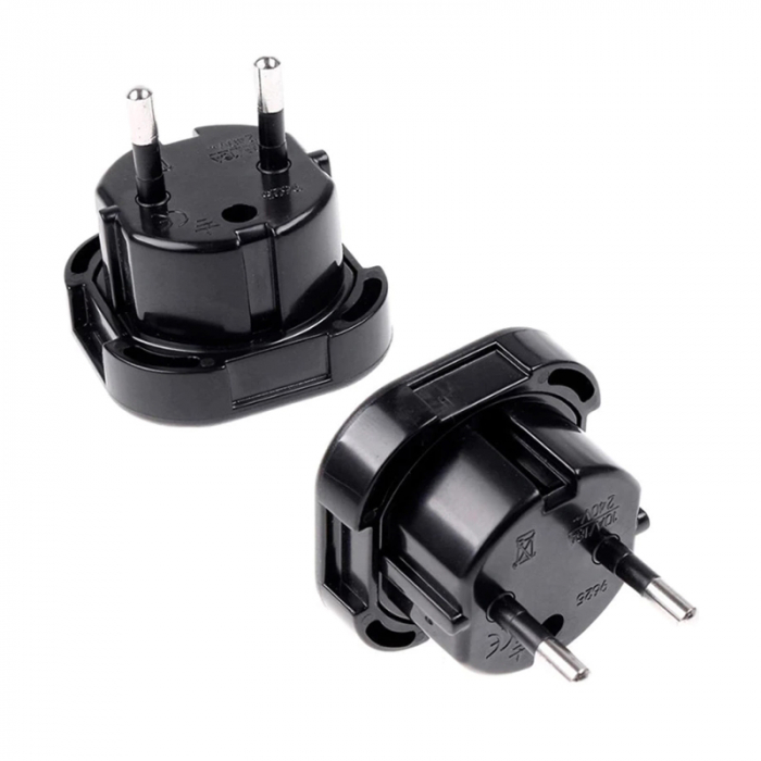 Adaptor de priza UK la priza EU, 240V, 10A, negru [4]