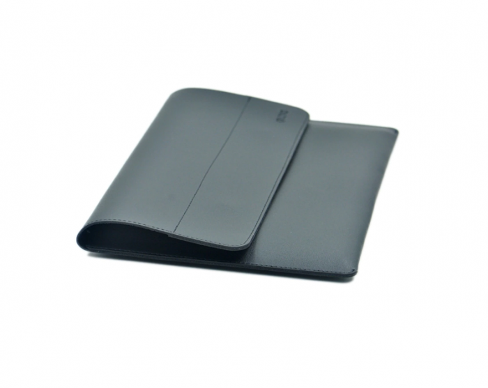 Husa laptop din piele ecologica, GMO, Skilleather compatibila cu MacBook Air si Dell XPS, 13", neagra [2]