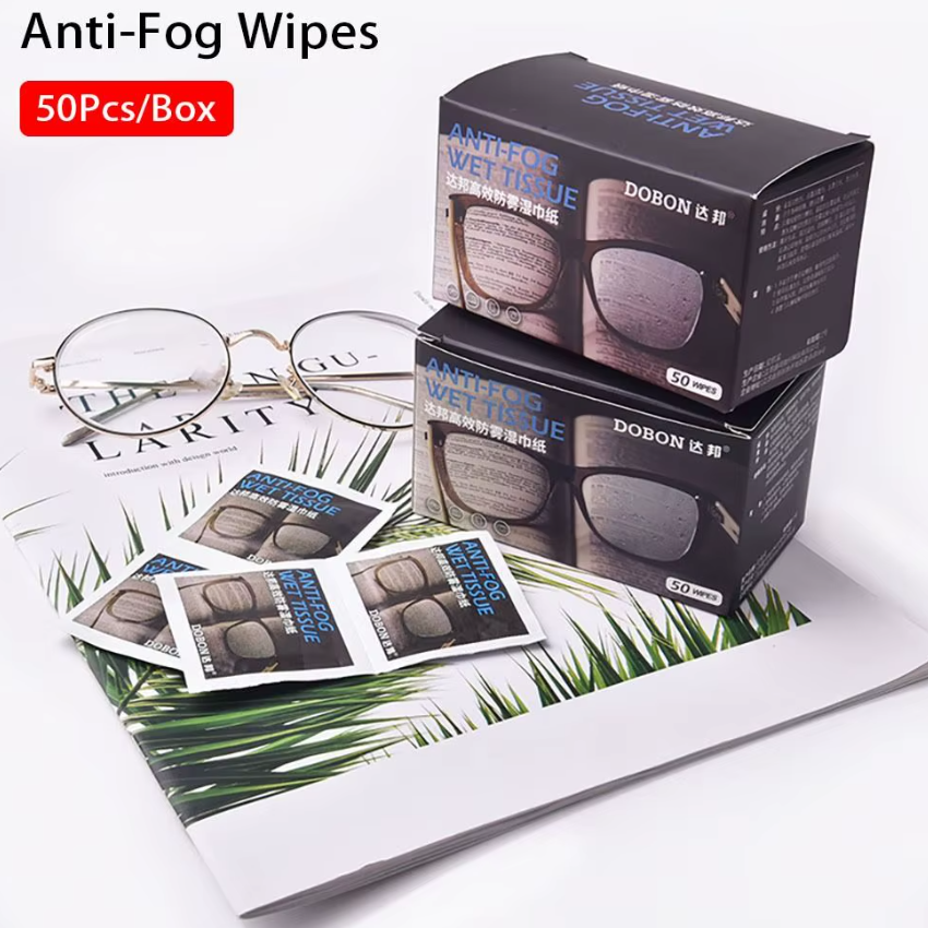 Set 50 Bucăți Șervețele Anti-Aburire, Antistatice, CRM, Ideale pentru Ochelari, Ecrane și Lentile Sensibile, Ambalate Individual [2]