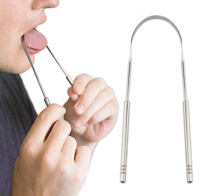 Instrument metalic pentru curatarea limbii, GMO, Tongue Care [2]
