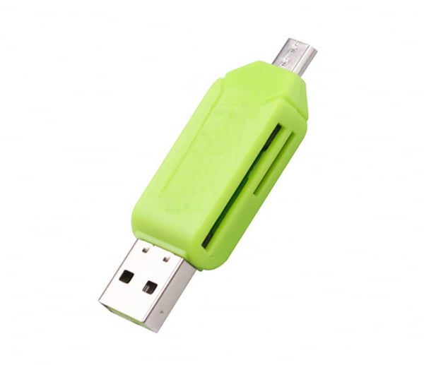 Card reader Memo Switch, USB 2.0 si microUSB, verde [2]