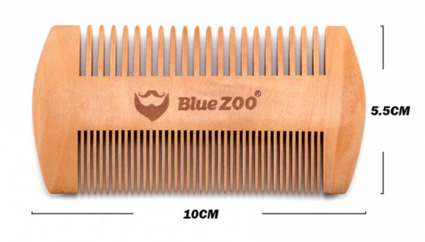 Pieptene de barba si mustata, GMO, Duo Blue-Zoo, anti-static [3]