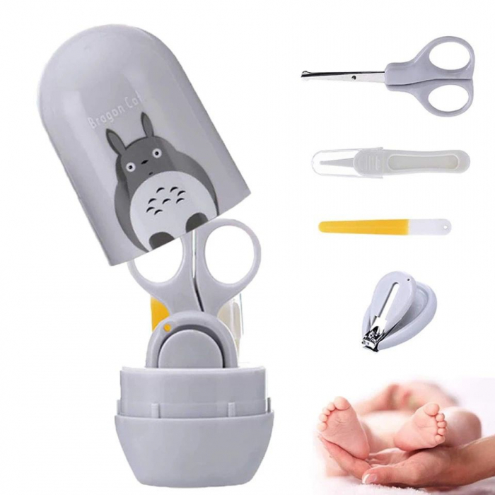 Kit de ingrijire si igiena pentru bebelusi, ADM, Baby Grooming, 4 piese, gri [8]