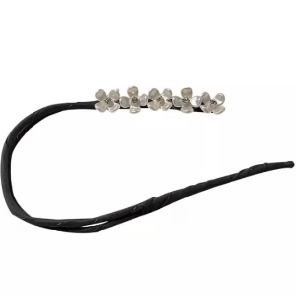 Accesoriu Modelator pentru Par, CRM, Design Elegant, cu Flori Albe [3]