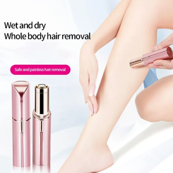 Aparat electric pentru epilare faciala, CRM, mini epilator portabil pentru puf facial, buza superioara si corp, roz [3]