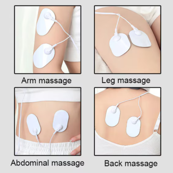 Aparat electrostimulare, CRM, pentru masaj si relaxare cervicala, cu impulsuri electromagnetice pentru ameliorarea durerii, rosu [4]