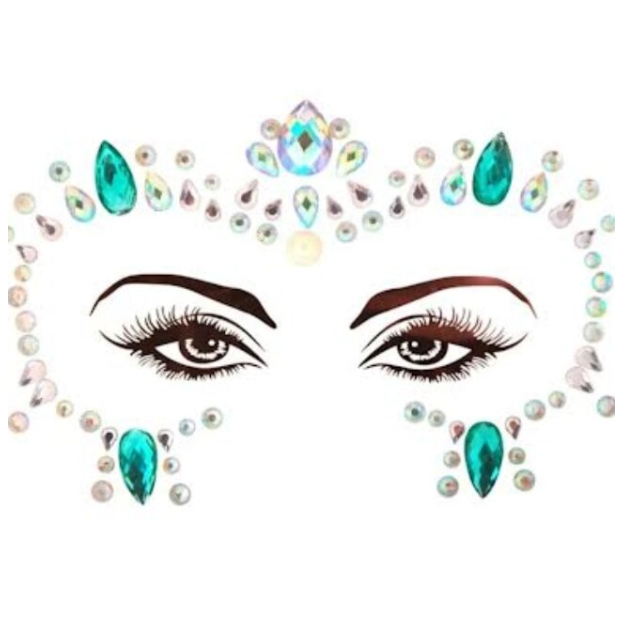 Autocolant 3D Face, Crystal Tattoo, CRM, strass, multicolor [2]