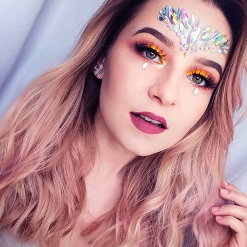 Autocolant 3D Face, Crystal Tattoo, CRM, strass, multicolor [4]