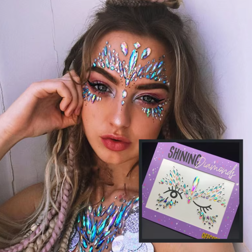 Autocolant 3D Face, Crystal Tattoo, CRM, strass, multicolor [5]