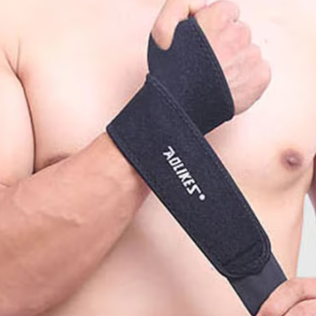 Bandaj pentru protectie articulatie mana, AOLIKES, pentru activitati sportive, negru, onesize, unisex [2]