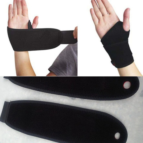 Bandaj pentru protectie articulatie mana, AOLIKES, pentru activitati sportive, negru, onesize, unisex [4]