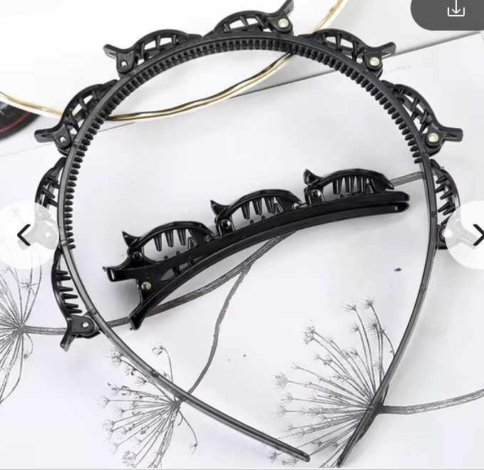 Bentita pentru par cu clame atasate, EVNC, Unisex Alice Hairband [4]