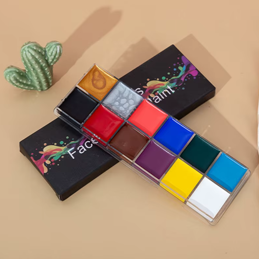 Body Paint Art – Kit de Machiaj pentru Copii, CRM, 12 Culori Pigmentate, Multicolor [2]