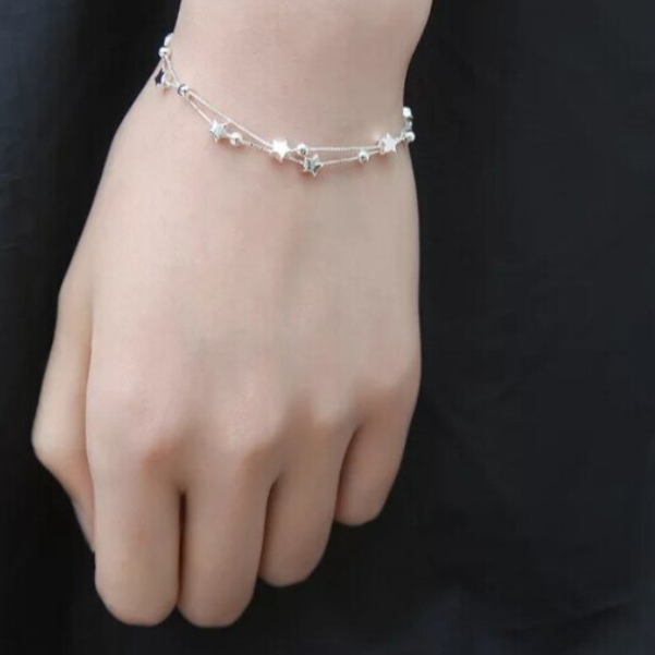 Bratara cu stelute si bilute, CRM, dubla, reglabila [2]