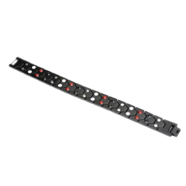 Bratara magnetica pentru barbati, CRM, neagra, model hexagonal, ajustabila, 20 cm [5]