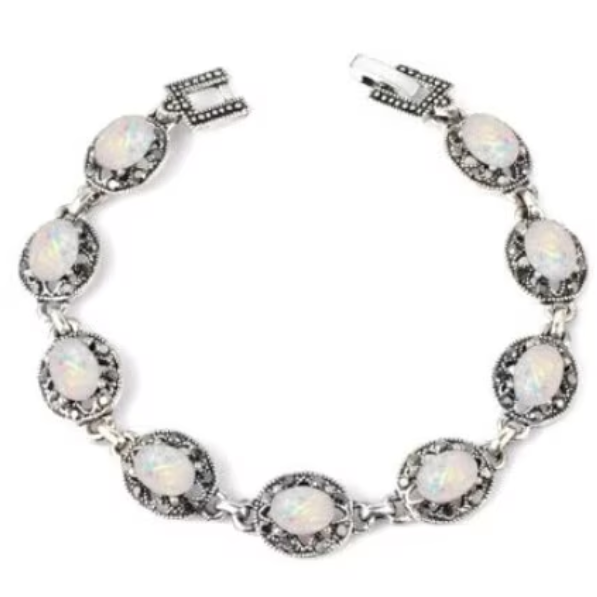 Brățară pentru Femei, CRM, Opal Alb, Argintie – Accesoriu Elegant [2]