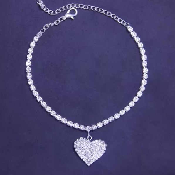 Brățară pentru Gleznă SilverHeart, CRM, Model Vară, Reglabilă, Argintie [2]
