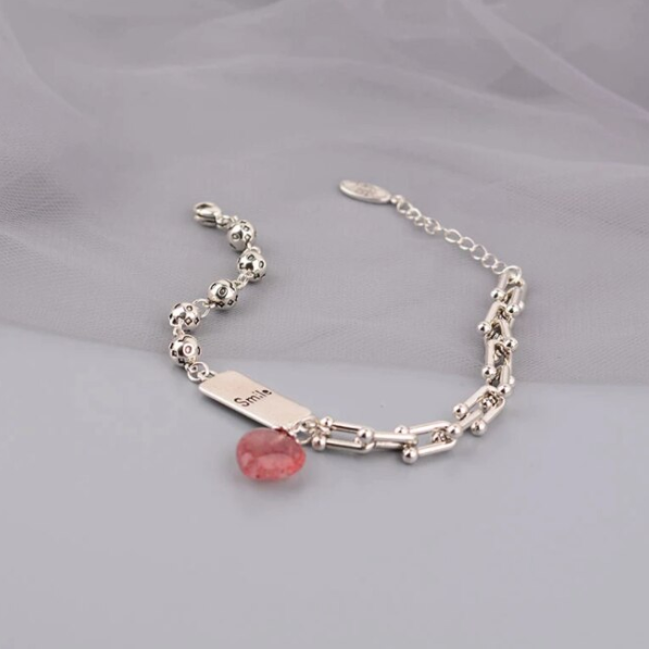 Bratara Smile, CRM, Sweet Heart, Argintie, 23 cm [3]