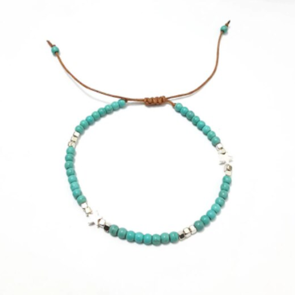 Brățară Vintage pentru Gleznă, CRM, Model Vară, Reglabilă, Turquoise [2]
